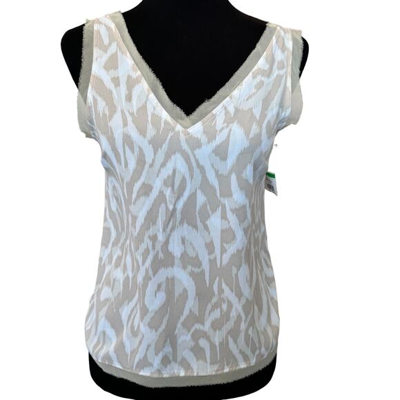 New ~ HALOGEN ~ Raw Edge Tank Top Size XXS FALL - Picture 1 of 7